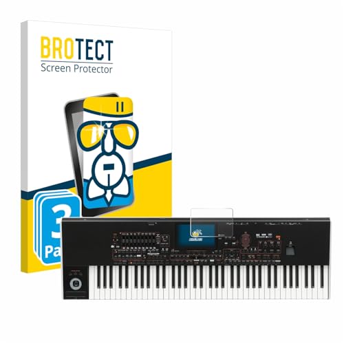 BROTECT (3 Stück Schutzglas für KORG Pa4x Schutzfolie Made in Germany Panzer Folie Glas Displayschutz [Kratzfest 9H, Anti-Fingerprint,Transparent]