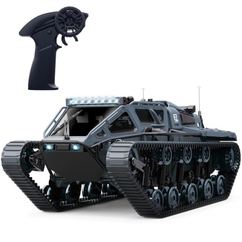 Mostop Ferngesteuerter Panzer im Maßstab 1/16 Transport Militärfahrzeug RC Panzer Offroad Crawler für Kinder, 2,4 GHz Fernbedienung Crawler Drift Tank mit 2 Batterien, 360 ° drehbarer Drifting Army