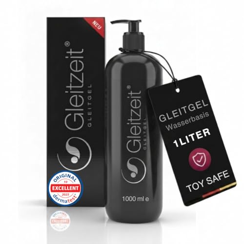 Gleitgel 1Liter XXL Gleitgel Wasserbasiert für Männer, Paare | Silikon Toy sicheres Gleitmittel, pH-Optimal & Hautfreundlich – Dermatologisch excellent getestet