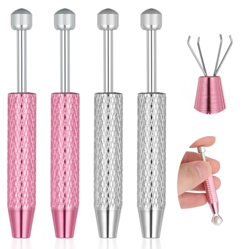 BOHUZ 4 Stück Piercing Ball Greifer, Piercing Kugel Aufdreher Piercing Kugel Zange Juwelier Aufnehmwerkzeug Edelsteine Catcher für Diamanten Uhren Brillen