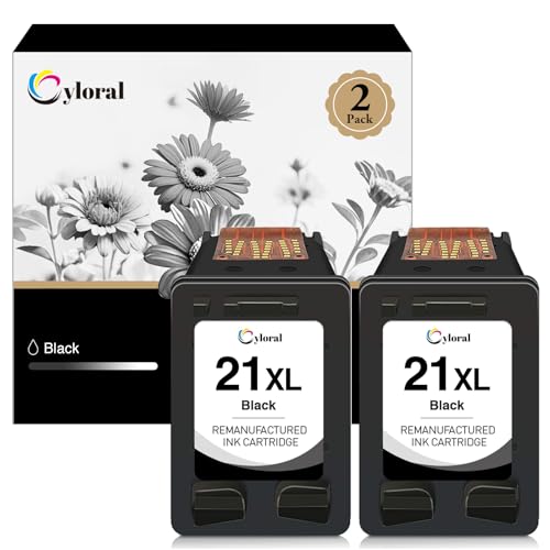 Cyloral 21 XL Druckerpatronen Ersatz für HP 21 Druckerpatronen für HP DeskJet F2280 F380 F2180 F4180 F370 F2224 F4100 D2360 D2460 PSC 1410v 1410xi 1415 Fax 1250 3180 OfficeJet 4315 J3680 Schwarz 21XL