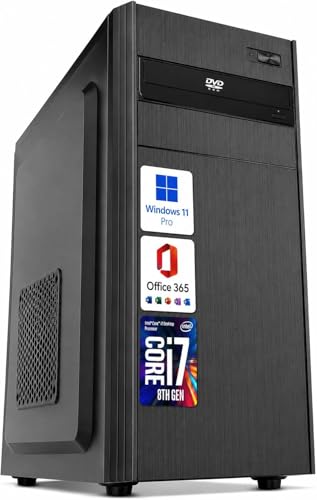Desktop-PC • Intel Core i7-8700 • 16 GB RAM DDR4 • 512GB SSD nvme • Windows 11 Pro • WiFi • Office 365 • sofort einsatzbereit • USB 3.0 • WLAN • Professionell für Büro (i7-8700 16Gb ram 512Gb ssd