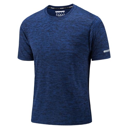 KEFITEVD Funktionsshirt Herren Kurzarm T-Shirts mit Rundhals Sportshirt Trainingsshirt Laufshirt Sport Oberteil