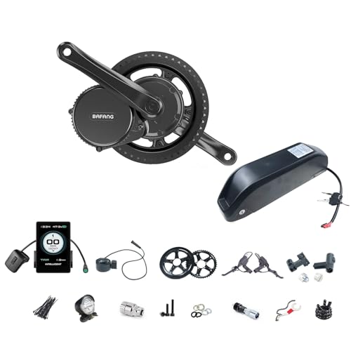 BAFANG Mittelmotor mit Akku 36V 250W 48V 500W 750W 1000W BBS01B BBS02B BBS03B BBS-HD G340 Uart/CAN Motor mit optionalem E-Bike Display Custom E-Bike Umbausätze für BB68-120mm Mountainbike