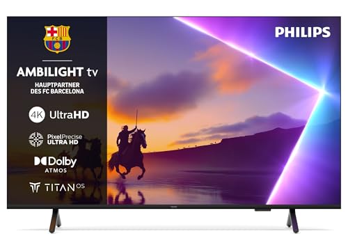 Philips Ambilight 75PUS8500 4K LED Smart TV - 75 Zoll Display mit Pixel Precise Ultra HD, Titan OS, Dolby Vision und Dolby Atmos Sound