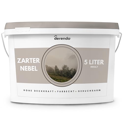 derendo Wandfarbe Beige Zarter Nebel hohe Deckkraft Innenfarbe matt 5l