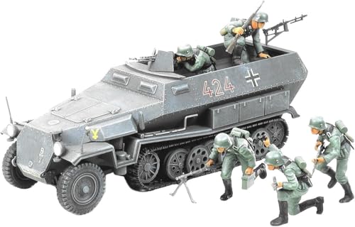 Tamiya 300035020 - 1:35 WWII Sdkfz.251/1 Hanomag (5), Halbkettenfahrzeug, Grau