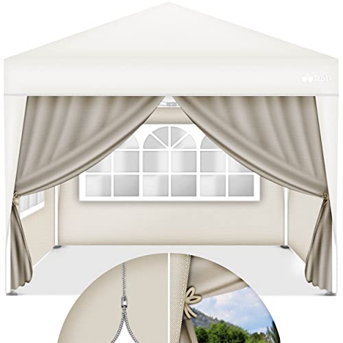 tillvex® 4X Pavillon Seitenteile 3x3m Wasserdicht, Stabil & Winterfest