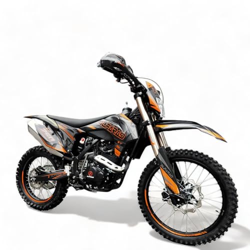 Dirt Bike Alfarad T7 21/18 250ccm Dirtbike CrossBike Enduro DirtBike pocket 250ccm Pitbike PocketBike Motocross Motorrad Motorbike Motorsport Pocket Vollcross Alfarad Crossbike Orange
