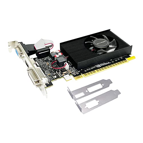 QTHREE GeForce 210 Grafikkarte, 1024 MB, DDR3, 64 Bits, HDMI, DVI, VGA, DirectX 10, OpenGL 3.3, PCI Express x16, Low Profile