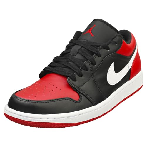 Nike Herren Air Jordan 1 Bass Sneaker, Weiß, Schwarz, 44.5 EU