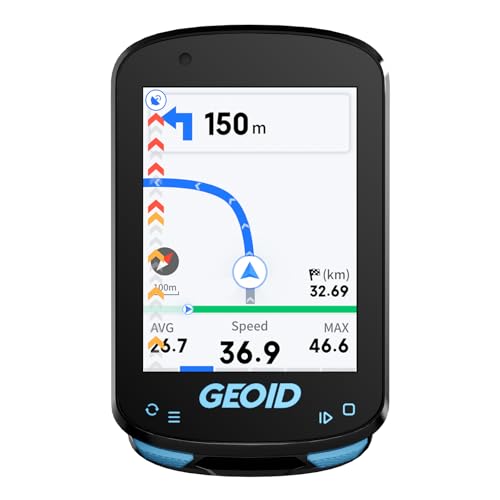 GEOID CC600 GPS Fahrradcomputer, 2,4-Zoll-Farbbildschirm, Kabellos Wasserdicht Fahrrad Tacho, Streckennavigation, Benutzerdefinierte Daten, Mehrere Sprachen, WiFi&Bluetooth&ANT+