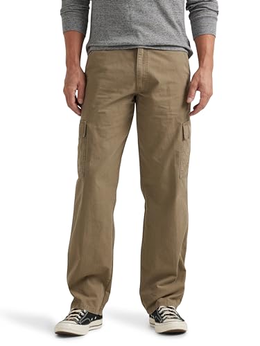 Wrangler Authentics Herren Cargohose aus Twill Relaxed Fit (Logan) Lässige Hose, Military Khaki Ripstop, 38W / 29L