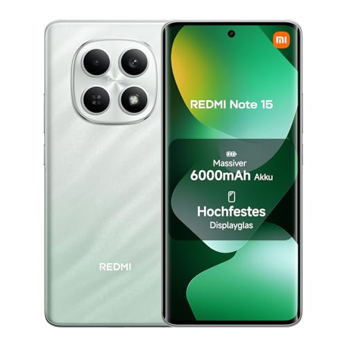 XIAOMI Redmi Note 15 Smartphone (8+128 GB) – Handy mit Android, 6000-mAh-Akku, wassergeschützt, 108-MP-Kamera, 6,77