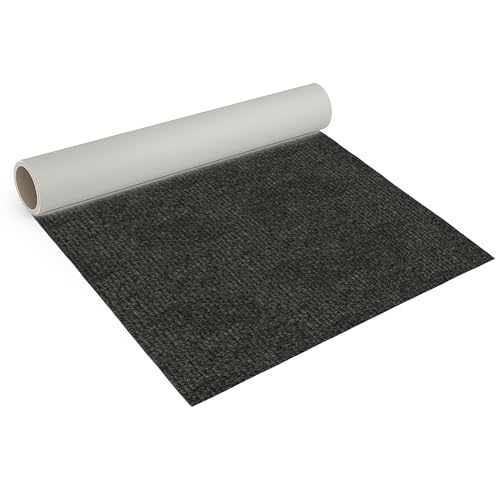 Internethandel Pfordt Teppichboden Nadelfilz Anthrazit, 100x200 cm, robuster Nadelvlies Bodenbelag, Meterware für Wohnbereiche, Ausstellungen und Messen