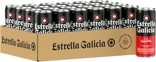 ESTRELLA GALICIA Especial Internationales Premium Lager Dosenbier, Helles Lager Bier Original aus Spanien, EINWEG (24 x 0.33 L)