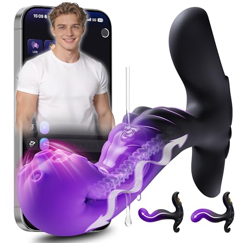 Sex Spielzeug für die Männer, Prostata Stimulation Männer 10 Peristaltischen Stoßfunktionen & Vibrationen, Anal Vibrator Analvibratoren für Mann Weiches Silikon Analplug für Männer Sexspielzeug