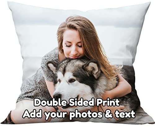 Gudina Kissen mit Foto. Fotokissen. Doppelseitiger Druck (40 x 40 cm) Fotokissen mit Bild/Text, für Geburtstag, Muttertag, Weihnachten Geschenk