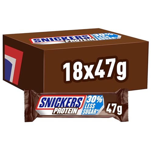 SNICKERS Protein Riegel, Schokoriegel Protein, Großpackung, 18 x 47g