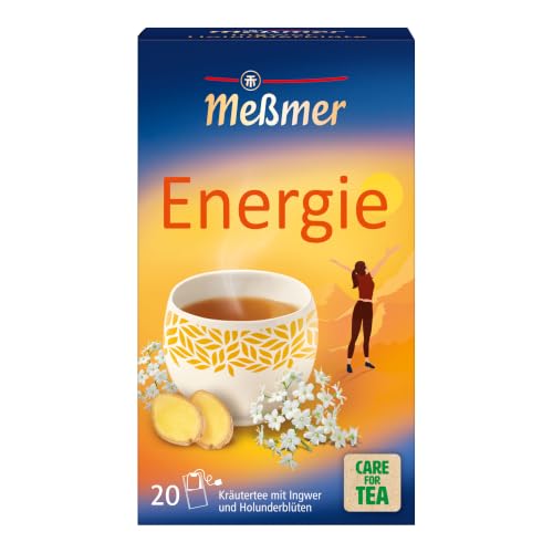 Meßmer Energie | Kräutertee mit Ingwer & Holunderblüten | 20 Teebeutel | sanft-würziger Geschmack