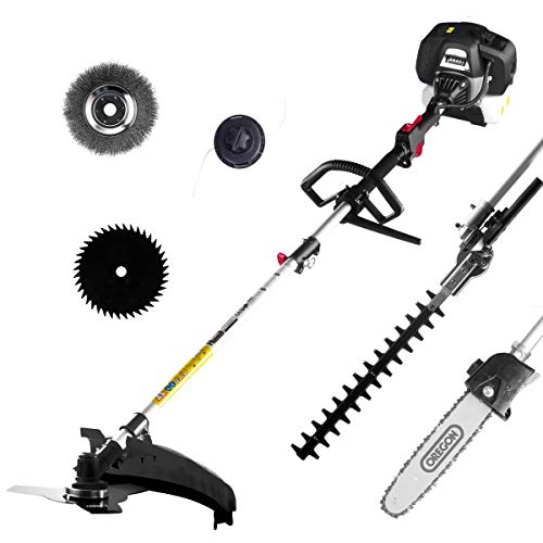 BRAST Multitool Motorsense Freischneider Benzin | 2,2 kW (3,0 PS) | 6in1 Funktion | TÜV geprüft | Elektro-Start | Heckenschere Hochentaster Rasentrimmer Astsäge