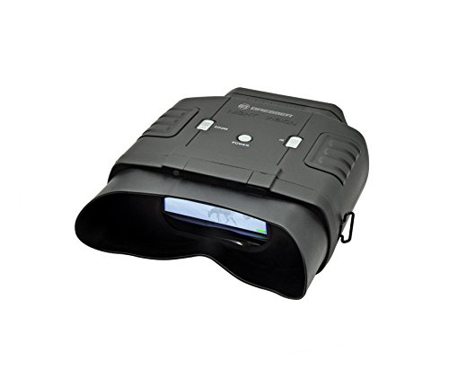 Bresser digitales binokulares Nachtsichtgerät 3x20 mit großem Display für komfortables Beobachten bei Tag und Nacht mit integrierter 7-stufiger Infrarotbeleuchtung inklusive Transporttasche, Schwarz