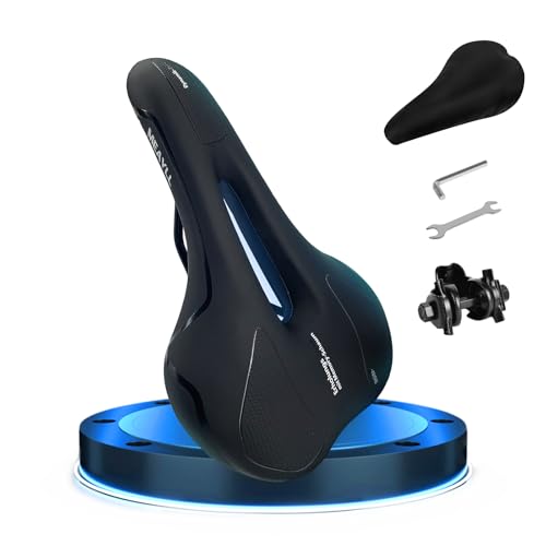Fahrradsattel Herren & Damen Bequem Weich – 2026 Ergonomischer Fahrrad Sattel mit Optimierter Druckverteilung und Memory Foam, Komfortabler Sattel für Trekking, Reisen, längere Pendelfahrten, E-Bikes