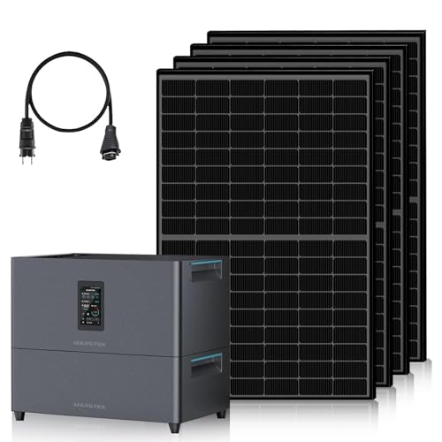 ECO-WORTHY Balkonkraftwerk mit Speicher,5120Wh Marstek Jupiter C+ Stromspeicher,4×430W Solarpanels, 4 MPPTs (PV Max 2400W),Plug&Play Installation, Solaranlage Komplettset für Dach Haus Balkon Garten