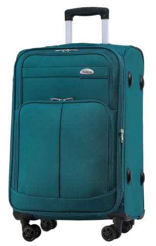 BEIBYE 4 Rollen Reisekoffer .Stoffkoffer Handgepäck Kindergepäck Gepäck Koffer Trolley Set-XL-L-M (Turquoise, M-Handgepäck-54cm)