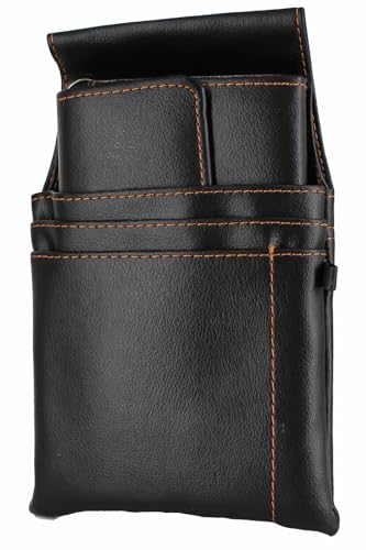 Kellnerbörse mit Kette und Holster Kellnertasche Kellnerportemonnaie Taxibörse schwarz (schwarz)