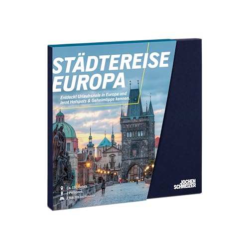 JOCHEN SCHWEIZER Geschenkbox Städtereise Europa, ca. 150 Hotels in 9 Ländern, Hotel-Gutschein für 2 Personen