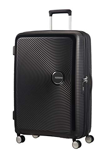 American Tourister Soundbox - Spinner L Erweiterbar Koffer, 77 cm, 97/110 L, Schwarz (Bass Black)