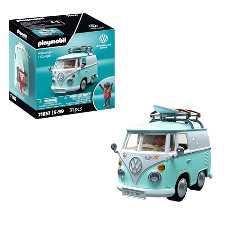 PLAYMOBIL | Collector Cars | Volkswagen T1 Camper | Modellauto für Erwachsene & Kinder | Mit Stickern zum Personalisieren | Geschenk für Auto-Fans & Sammler | Detailgetreues Design | 71857