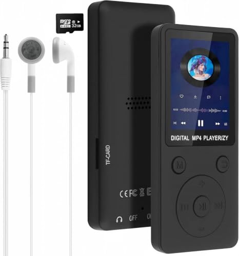 32GB MP3 Player Bluetooth 5.0 mit Lautsprecher für Sportler mit Kopfhörer