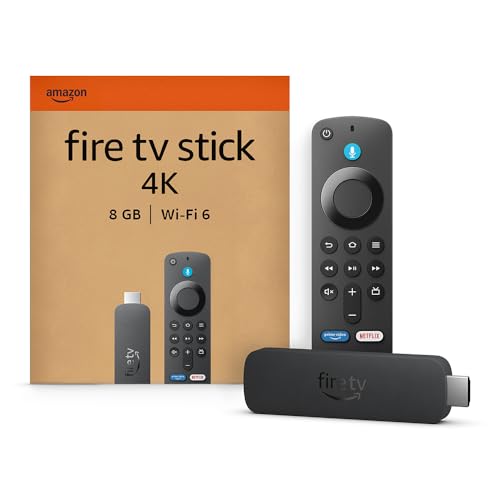 Amazon Fire TV Stick 4K, mit Unterstützung für Wi-Fi 6 sowie Streaming in Dolby Vision/Atmos und HDR10+