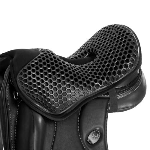 Acavallo Sattelsitzkissen Dressur Ortho-Pubis Gel Out 20mm, Größe:L, Farbe:schwarz