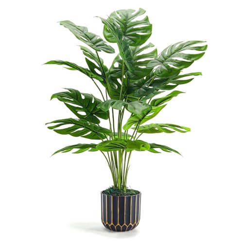Der Rose Kunstpflanze Künstliche Pflanzen Wie Echt 71 cm Kunstpflanzen Groß Fake Plant für Wohnzimmer Badezimmer Schlafzimmer Zimmer Balkon Deko