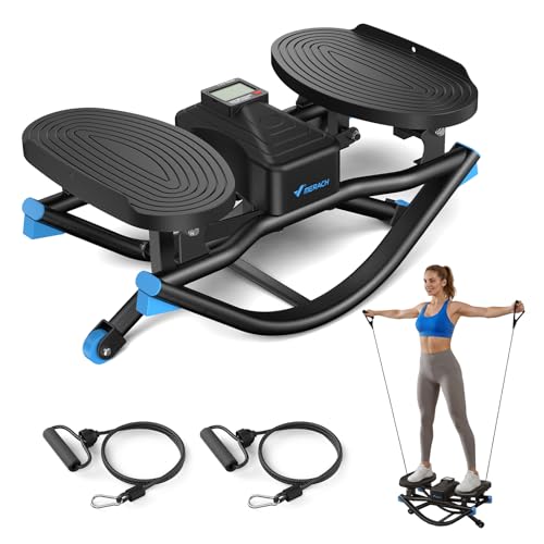 MERACH Stepper für Zuhause mit Power Rope,U-förmiger Rock Stepper,MAX 150KG