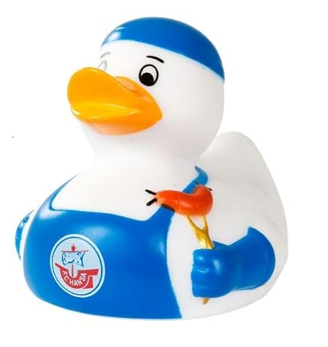 Hansa Rostock FC Badeente Dekoration ** Grillmeister **, ca. 7 × 9 × 8 cm, PVC