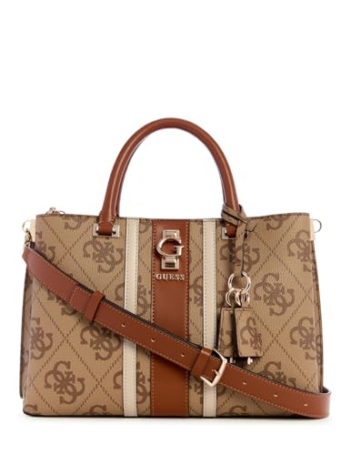 GUESS Damen Erenia Girlfriend Satchel Ranzen, Latte-Logo