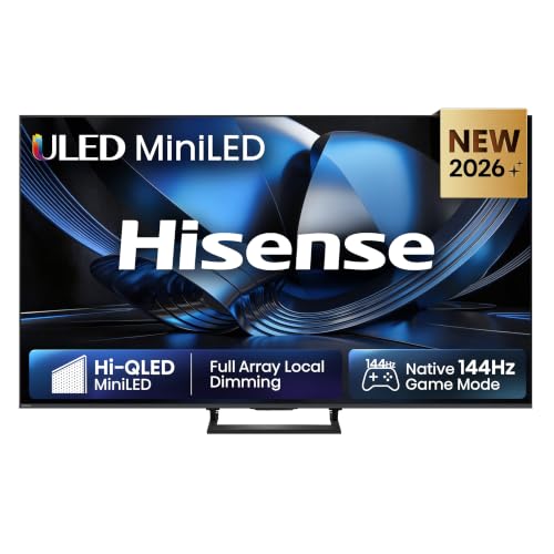 Hisense 75U7DSE Fernseher 75 Zoll, 4K UHD, Hi-QLED Mini LED, Smart TV, 144Hz, Hi-View AI Engine, IMAX Enhanced, AI Lichtsensor, Dolby Vision.Atmos, Tuned by DeVialet, FreeSync Premium Pro [2026]