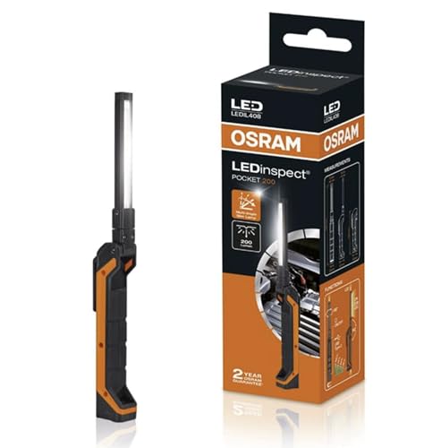 Osram LEDIL408 LEDinspect POCKET200, schlanke Inspektionsleuchte, 6500K, wiederaufladbare LED Arbeitsleuchte, magnetisch, biegsam