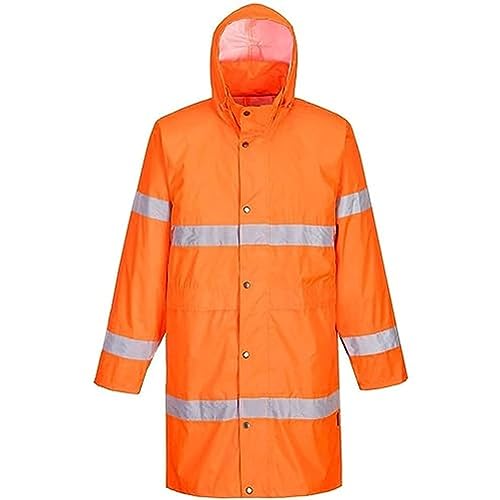 Portwest Warnschutzregenmantel, Größe: XXL, Farbe: Orange, H442ORRXXL