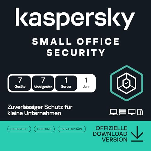 Kaspersky Small Office Security | 7 Geräte 7 Mobil 1 Server | 1 Jahr | Windows/Mac/Android/WinServer | für kleine Unternehmen | Aktivierungscode per Email