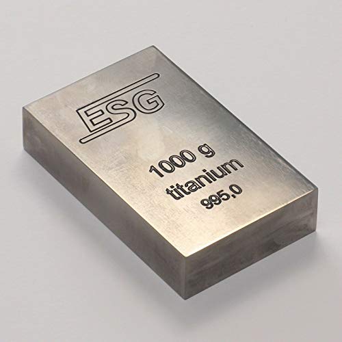 1kg titanbarren (Ti), wunderschön in Deutscher Edelmetallraffinerie geprägt