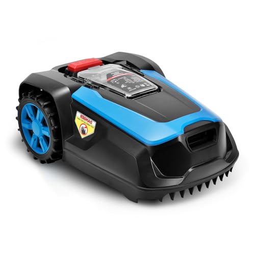 LEADZM Mähroboter Rasenroboter, Rasenmäher Roboter, Bis zu 1200m², Bluetooth & WLAN, Selbstladend, Schnitthöhe 25-65 mm, 47% Steigung, 220mm Schnittbreite, IPX5 Wasserdicht