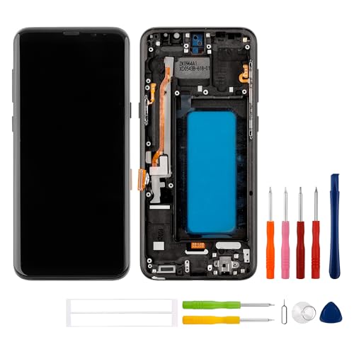 swark TFT Display Kompatibel mit Samsung Galaxy S8 Plus S8+ SM-G955 (Schwarz mit Rahmen) LCD Display Touchscreen Bildschirm Digitizer Assembly Glas + Tools
