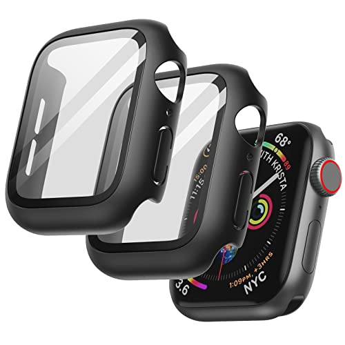 JETech Hülle für Apple Watch SE 3/2/1, Series 6/5/4 44mm, Schwarz