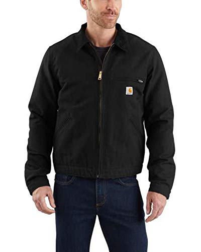 Carhartt, Herren, Detroit Lockere Jacke aus Segelleinen mit Deckenfutter, Schwarz, L