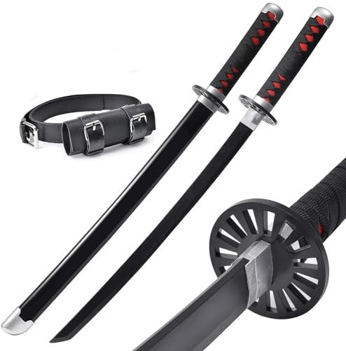 KHHK Demon Tanjiro Samurai Schwert,29 Zoll Anime Ninja Katana Cosplay Holzschwert,Für Lovers Halloween Weihnachten Geburtstag Dekorative Requisiten (Kamado Tanjirou)